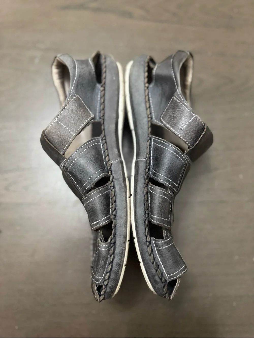Pikolinos Mens 43 /10  gray  Leather Driving Mocasins Casual Comfort Shoes